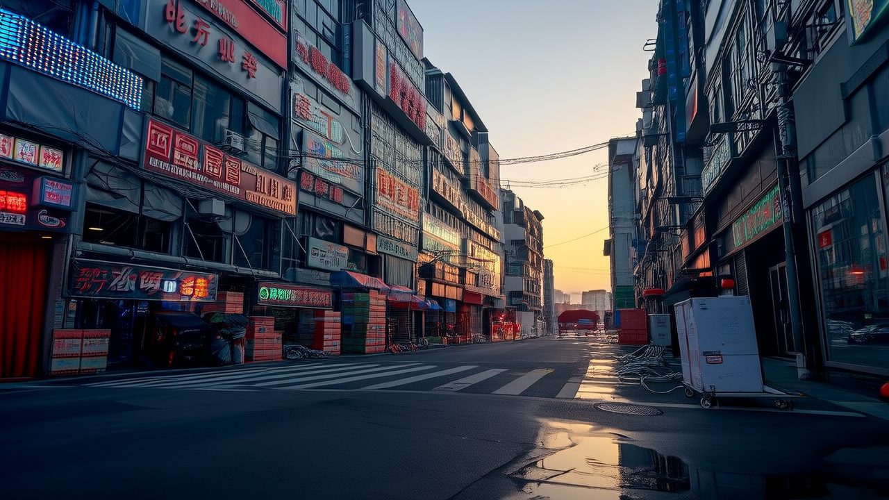 A personal host scouting a route in Huaqiangbei